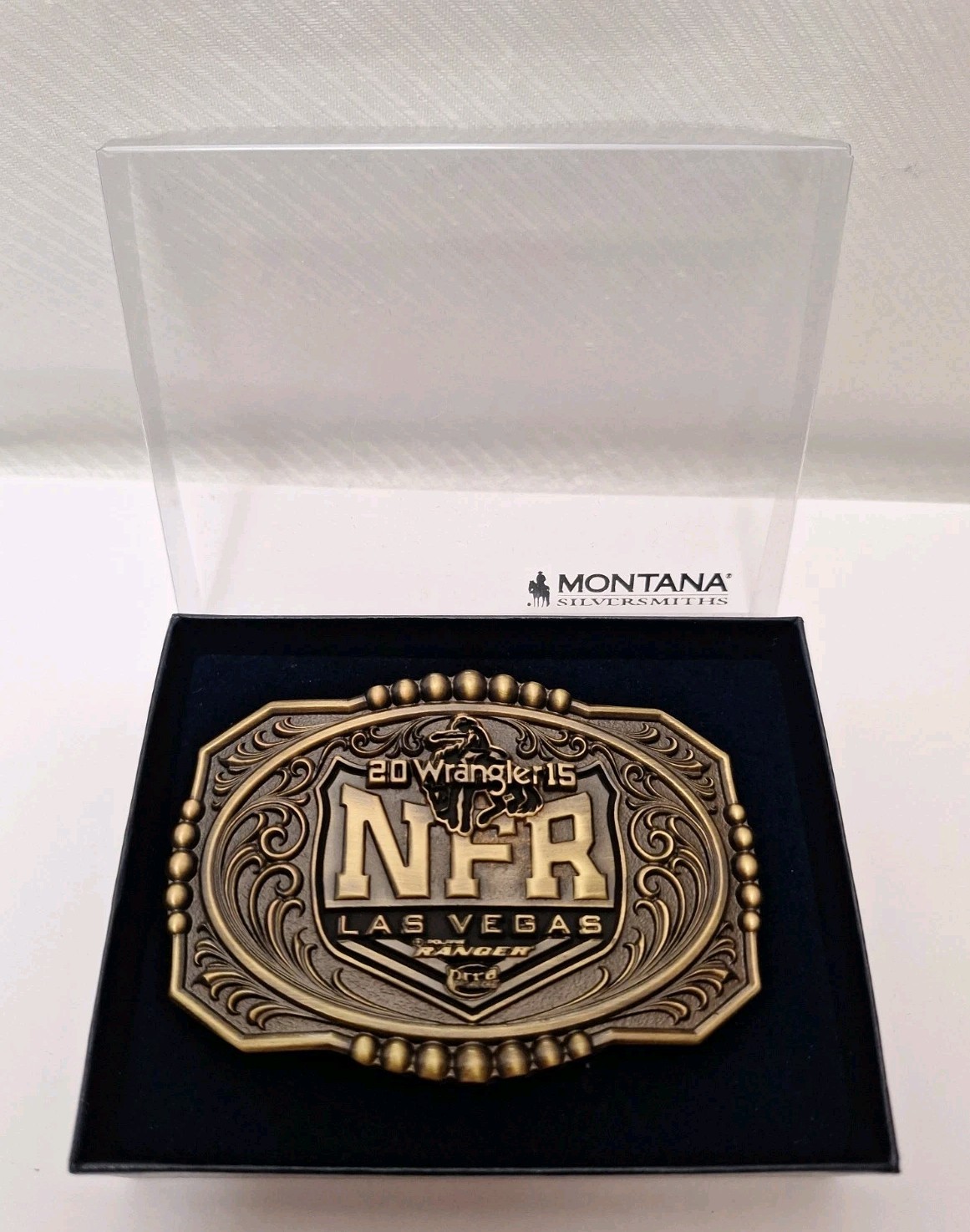 NFR BELT BUCKLE 2015 MONTANA SILVERSMITHS NATIONAL FINALS RODEO PRCA BRONZE