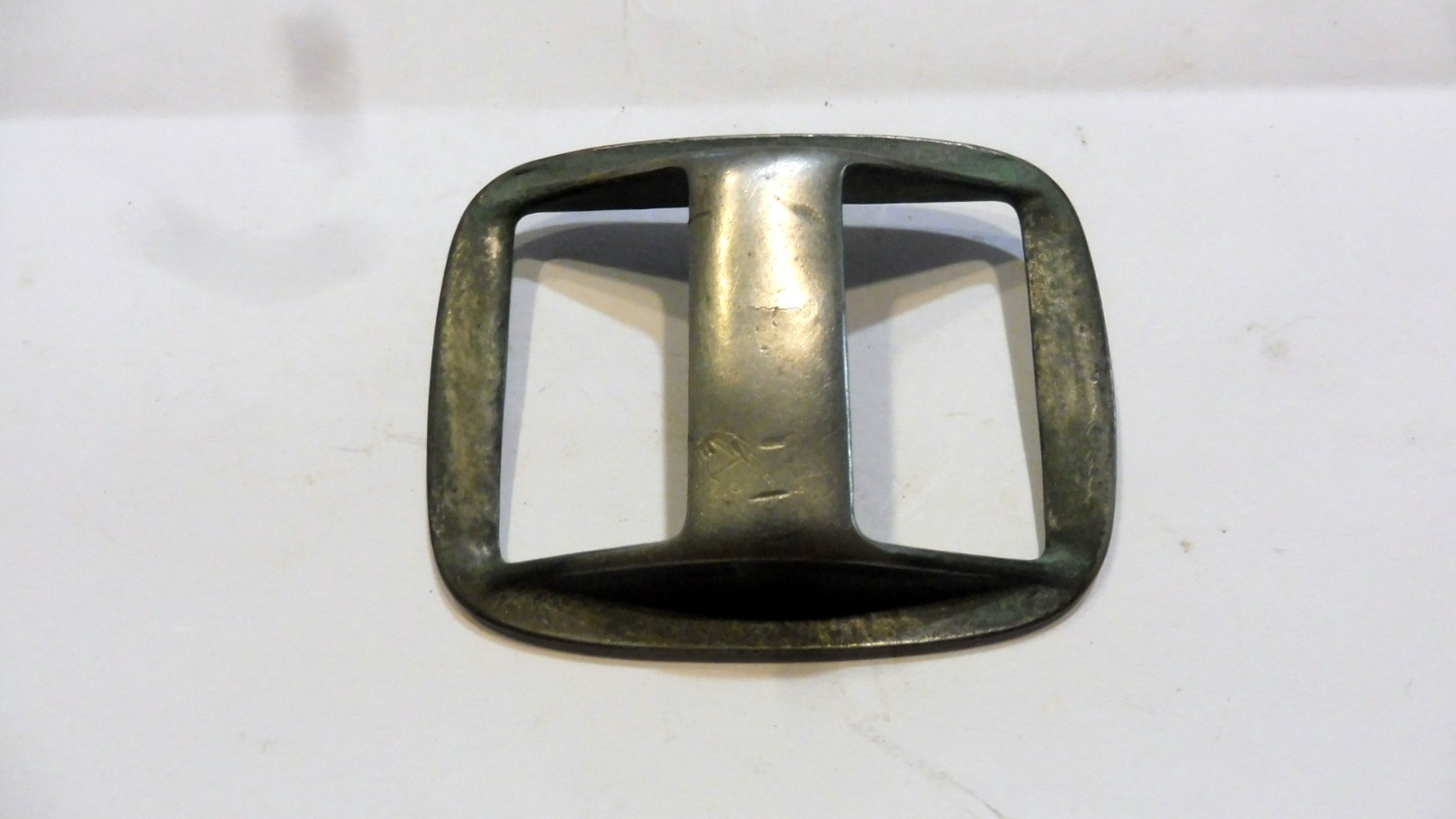 VINTAGE UNBRANDED SOLID NICKEL HARNESS TACK BUCKLE 1 1/2″