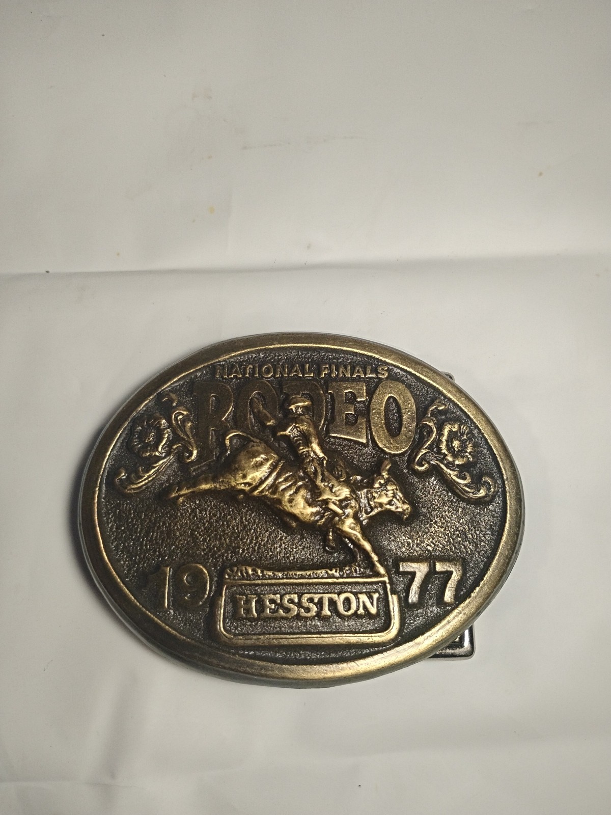 1977 Hesston National Finals Rodeo Lmtd Edition Collectors Belt Buckle Western
