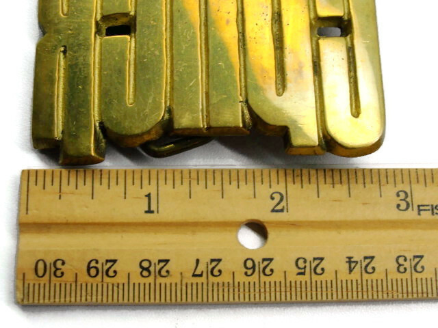 1978 CHUCK By Baron Buckles (BBB) Taiwan 4067 Solid Brass Vintage Belt Buckle