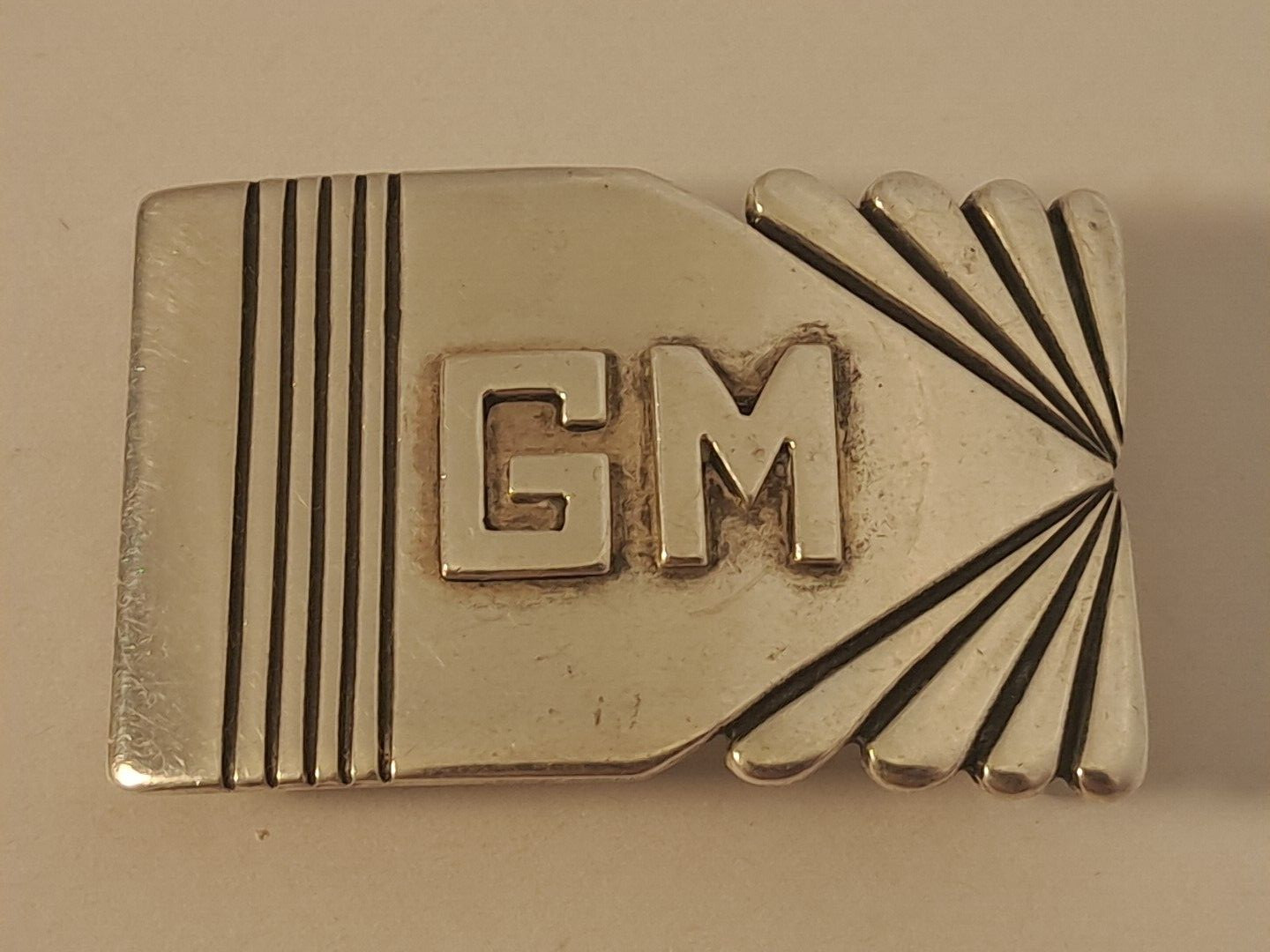 Vintage 1968 Navajo Ivan Kee WHITE HOGAN Sterling Silver Belt Buckle 1968 GOLF