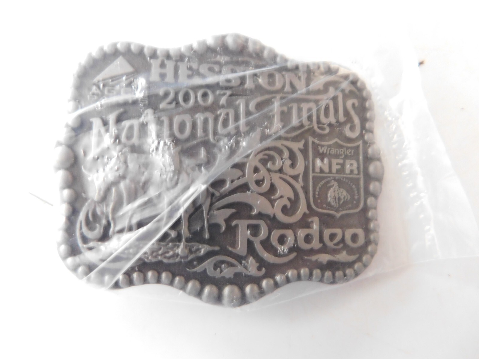 2007 HESSTON MONTANA SILVERSMITH NATIONAL FINALS RODEO BELT BUCKLE NEW SEALED