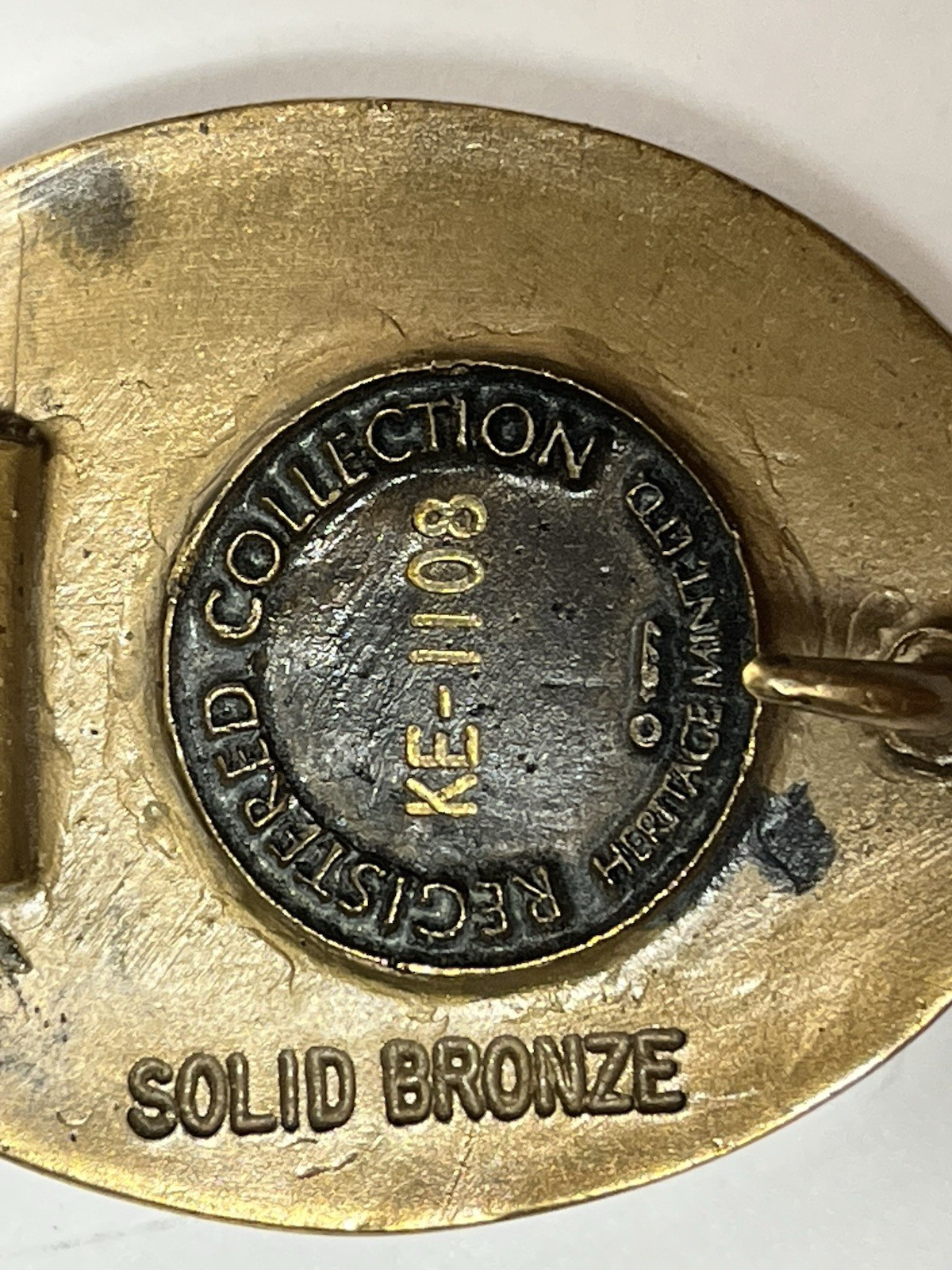 Pendleton Round-Up LET’ER BUCK Solid Bronze Small Belt Buckle Heritage Mint LTD.