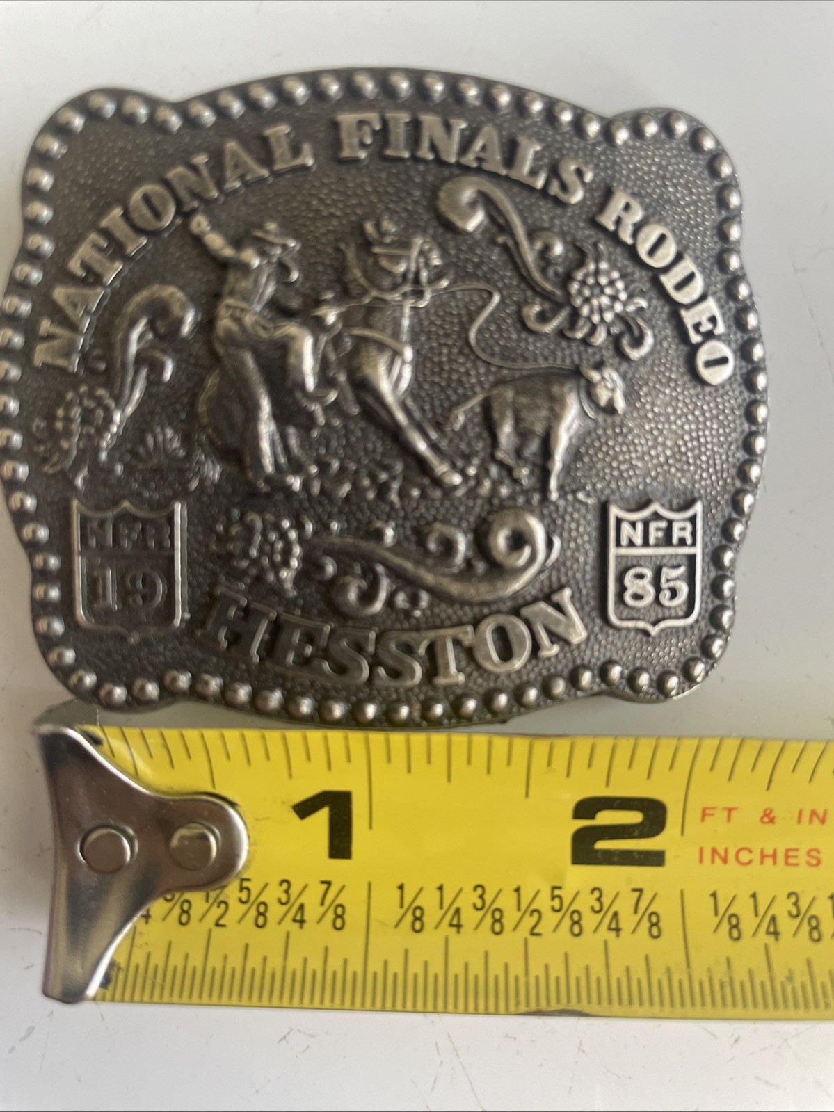 1985 Hesston NFR National Finals Rodeo Belt Buckle