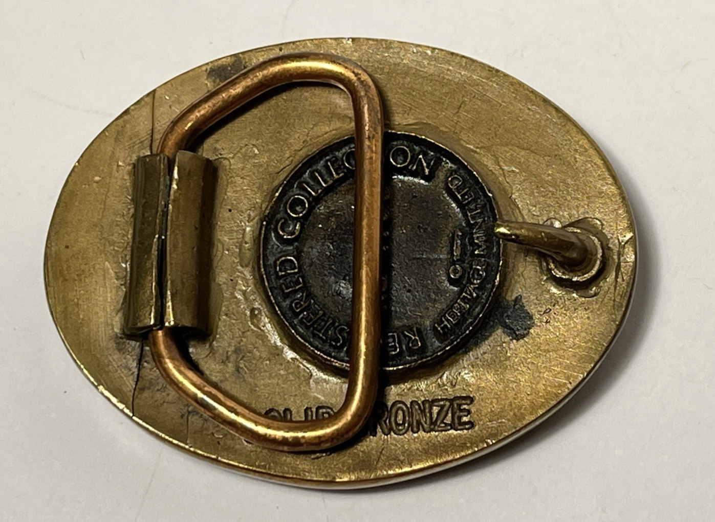 Pendleton Round-Up LET’ER BUCK Solid Bronze Small Belt Buckle Heritage Mint LTD.